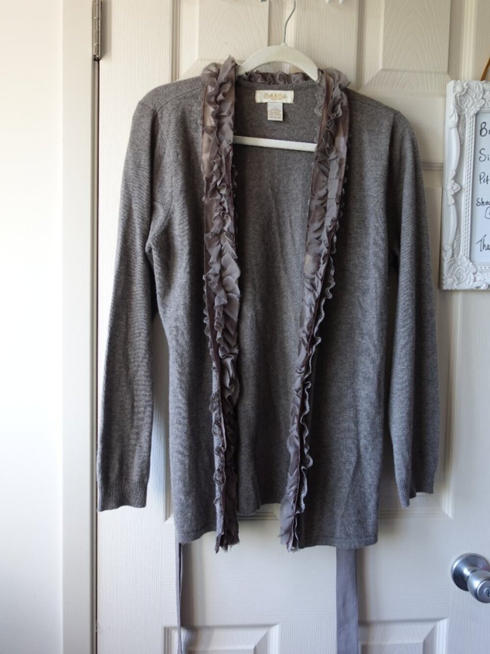 Peck & Peck  Ruffle-Trim Open Cardigan - Picture 6 of 9
